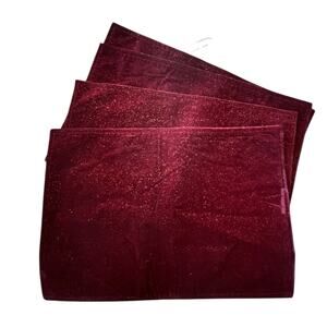 Red Velvet Placemats Sparkly Red Valentines Day Holidays Home Decor